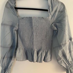 Light blue reformation top